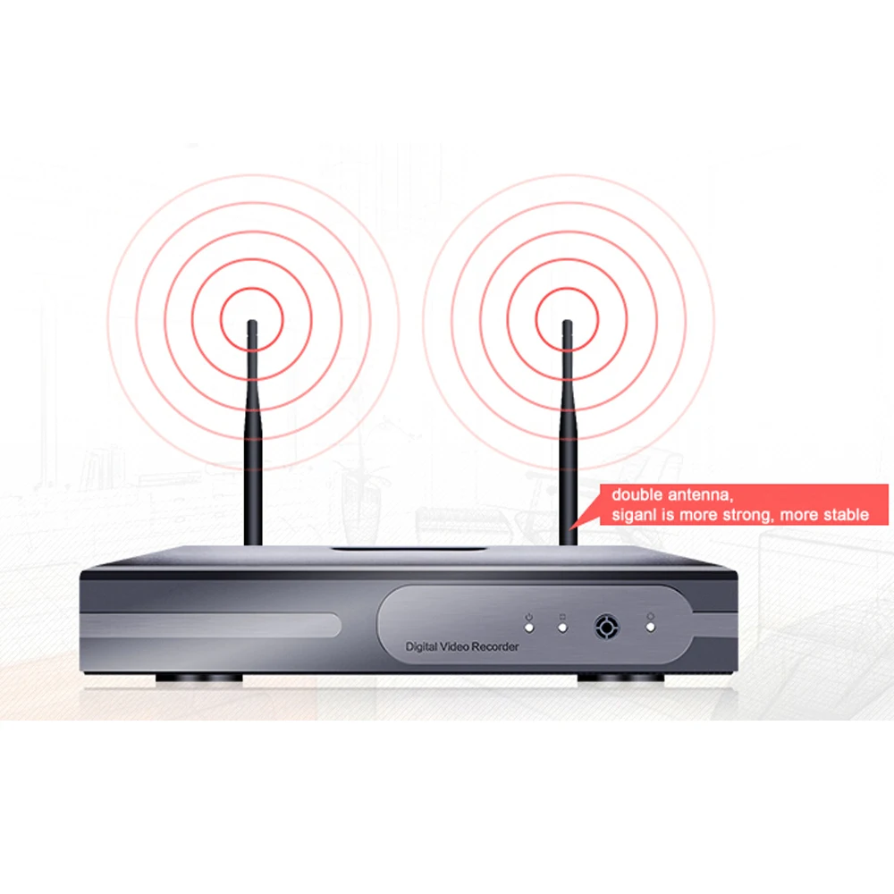 Беспроводная система видеонаблюдения 960P МП 4 канала мощный сетевой