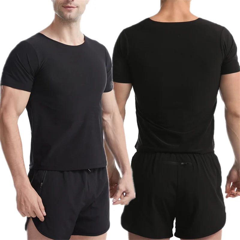 

Men Waist Trainer Body Shapers Slimming Shirt Fat Burn Shapewear Compression Sauna Sweat Vest Sports Top Workout Gym Shirt S-5XL