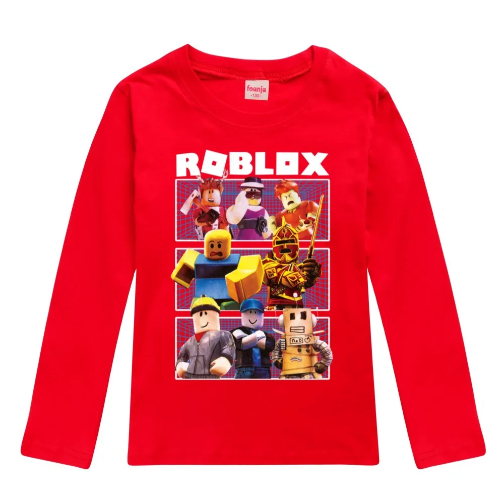 Новинка 2021 осенняя одежда для маленьких девочек Robloxing футболка с круглым вырезом