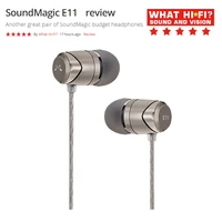 soundmagic e11 earphones wired noise isolating in ear earbuds powerful bass hifi stereo sport earphone