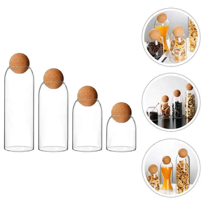 

1Set Household Tea Can Storage Canister Glass Tea Caddy Sealing Canister