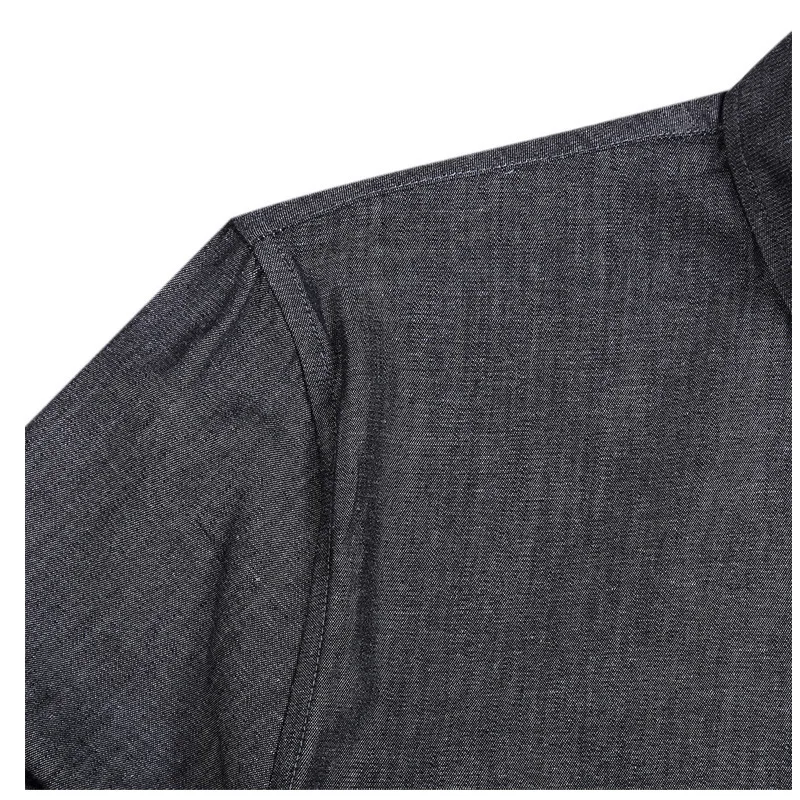 

Hot Sale 2020 Summer New Denim Shirt Men Casual Shirt Short Sleeve Shirt Plus Size European American Shirt Men's Clothing