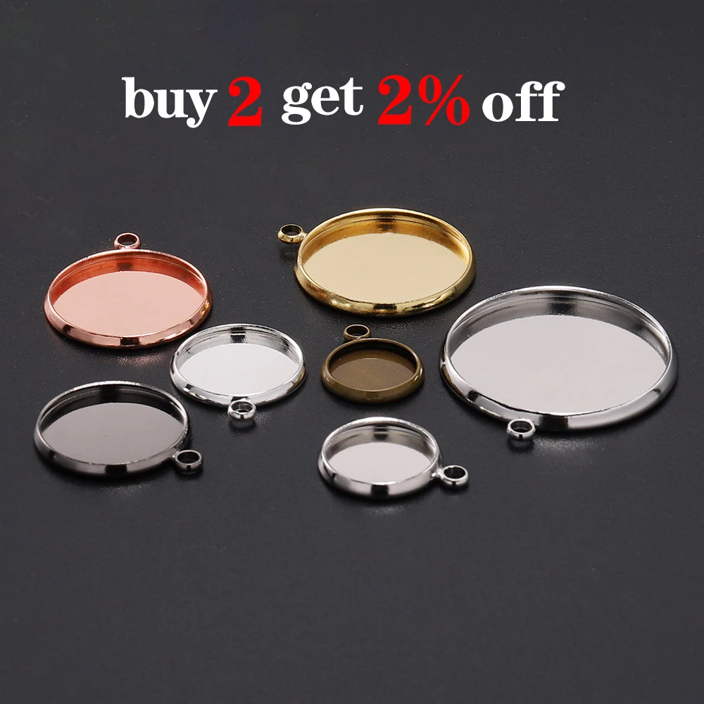 20 шт./лот 10 12 16 мм круглый кабошон базовый поднос безрамочный набор поставки для