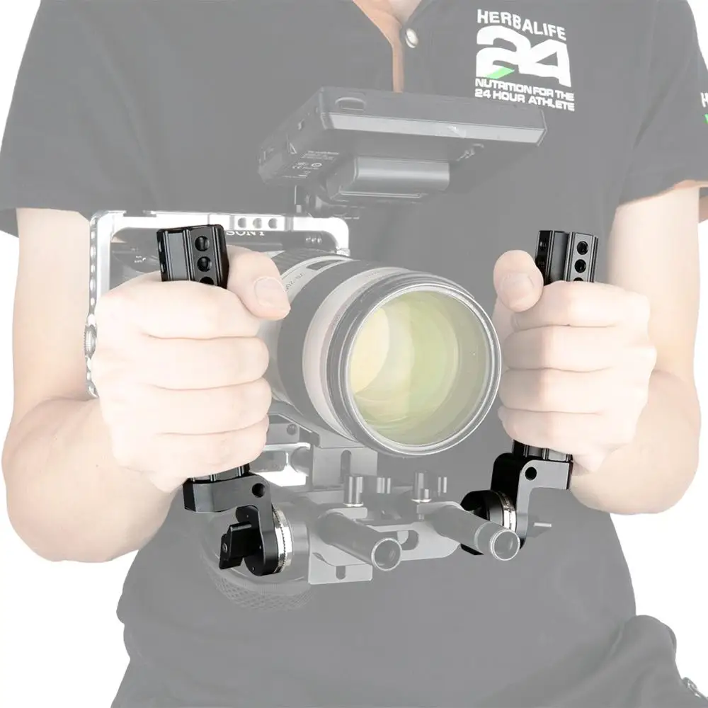 NICEYRIG наплечный Риг для ARRI ручка Камера DIY Kit Rig ARRI Rosette ручки Алюминий сыр ручка DSLR Камера киносъемок с функцией непрерывного изменения M6 1/" 3/8"