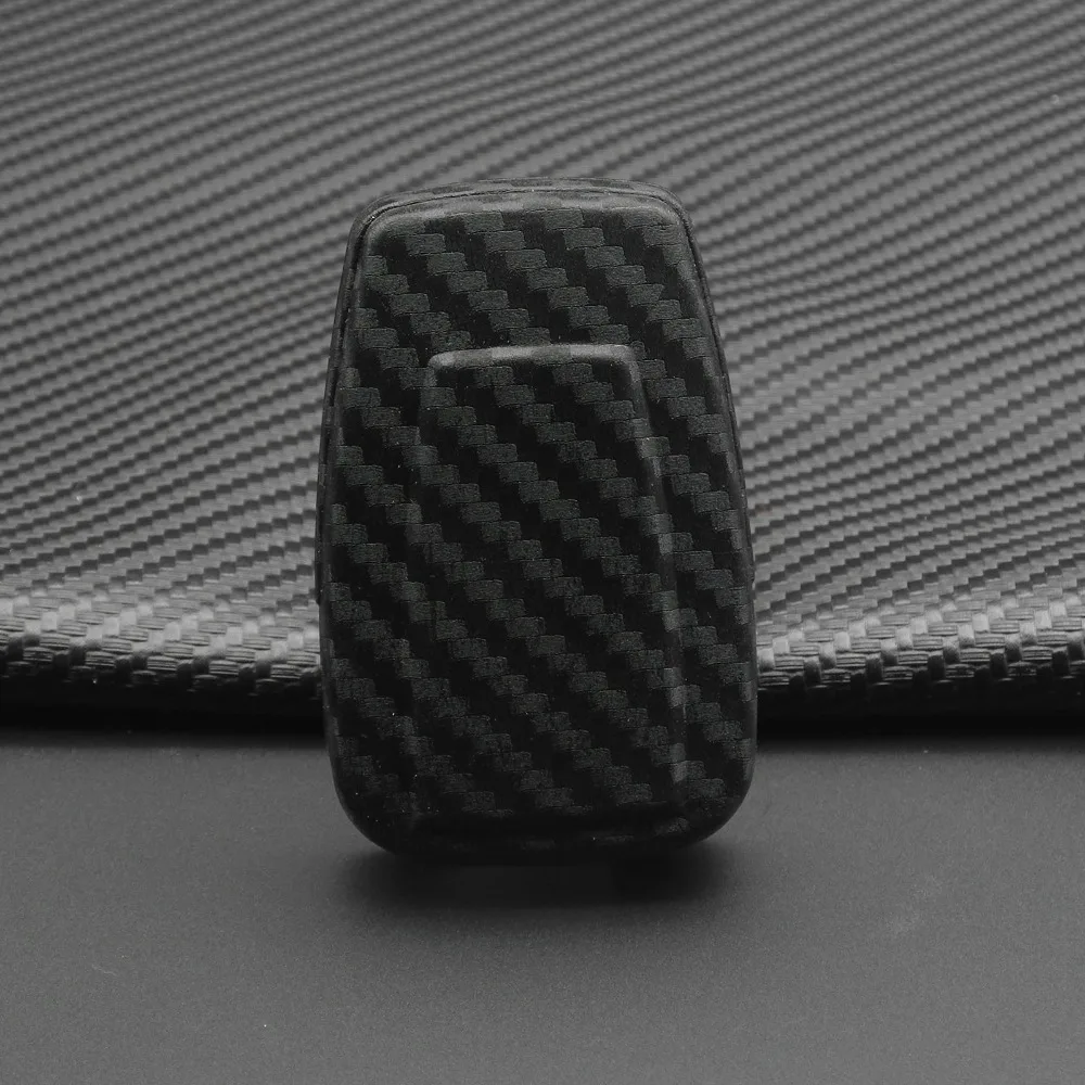 

jingyuqin Carbon Silicone Key fob Case for Toyota Camry 2016-2018 CHR Prius Prado Remote Keyless Cover Protect