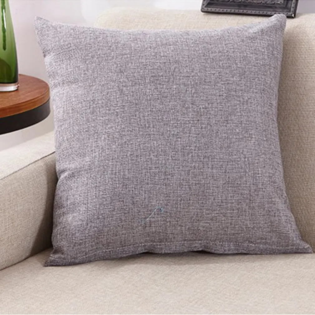 

Pillowcase Solid Color Simple Pillow Cushion Soft Comfortable Linen Pillow Bedroom Sofa Cushion For Home Office Car Use Decor