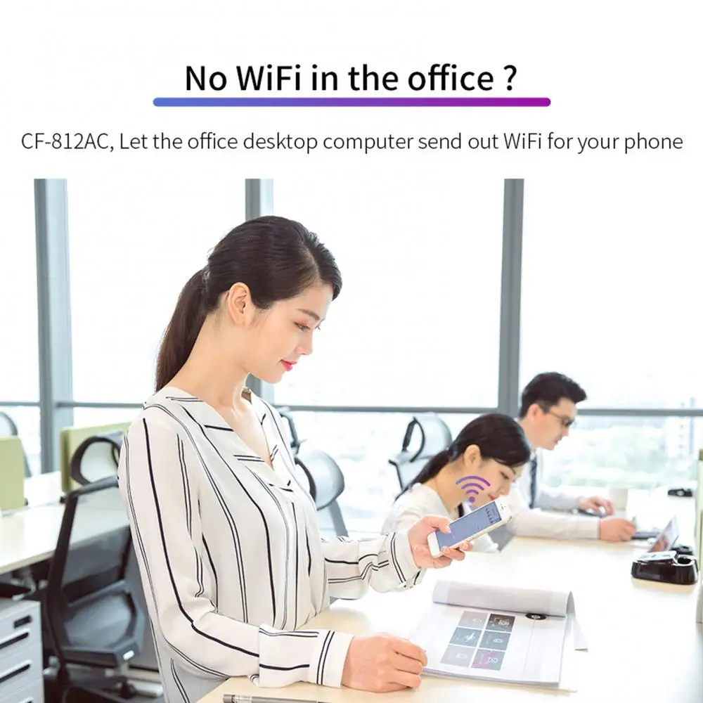 CF-812AC 1300 Мбит/с двумя режимами мини USB Сетевая карта Wi-Fi адаптер для ПК/ноутбук |