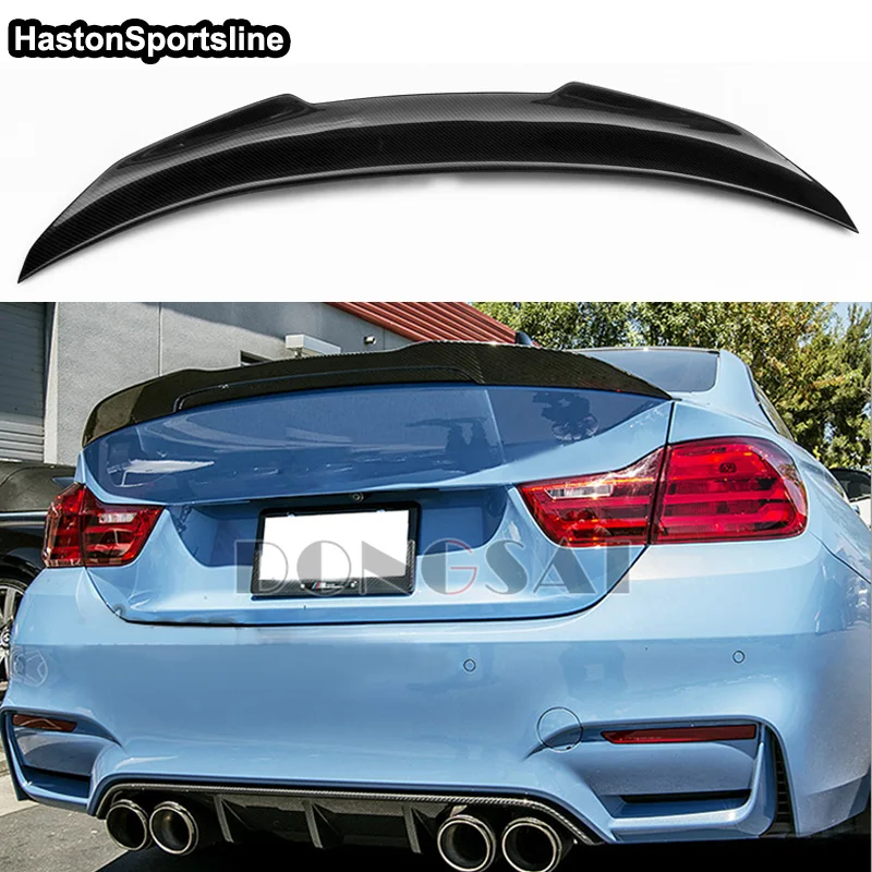 F82 M4 PSM Стиль углеродного волокна автомобиля Стайлинг задний багажник спойлер