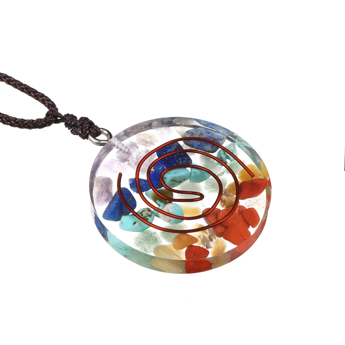 Aura Orgone ожерелье со стразами Orgone конвертер энергии камень душа, который изменяет магнитное поле жизни ожерелье из смолы