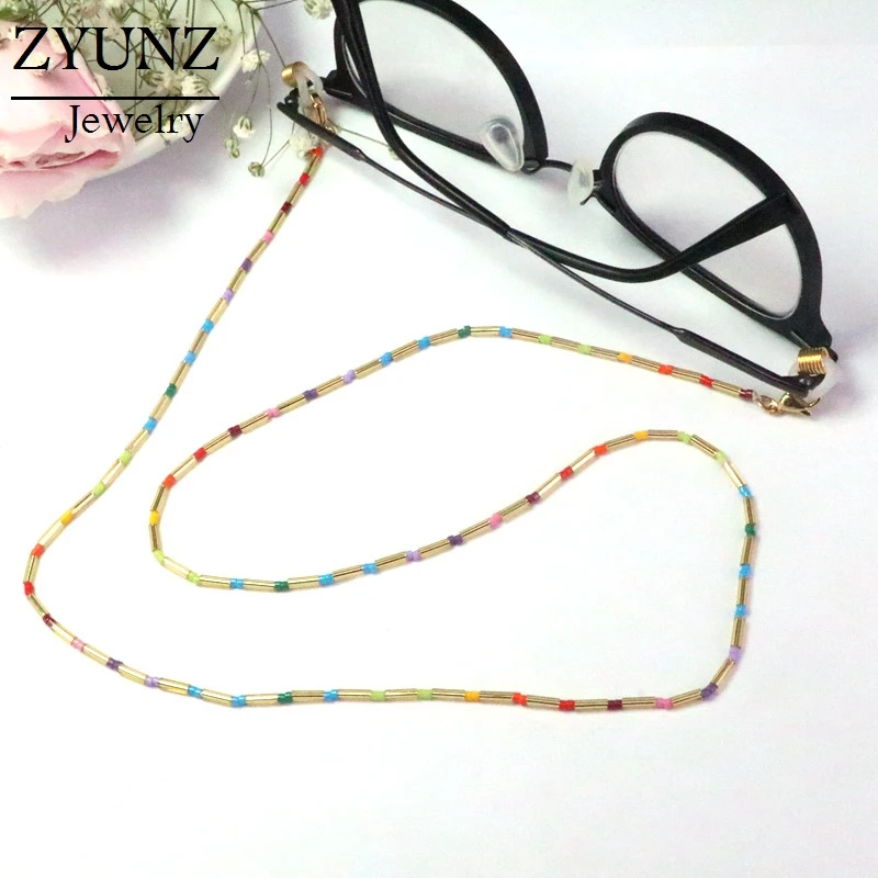 

5PCS, Colorful Acrylic Metal Beads Sunglasses Chains Necklace Reading Glasses Cord Holder Strap Rope for Eyewear Face Mask Band