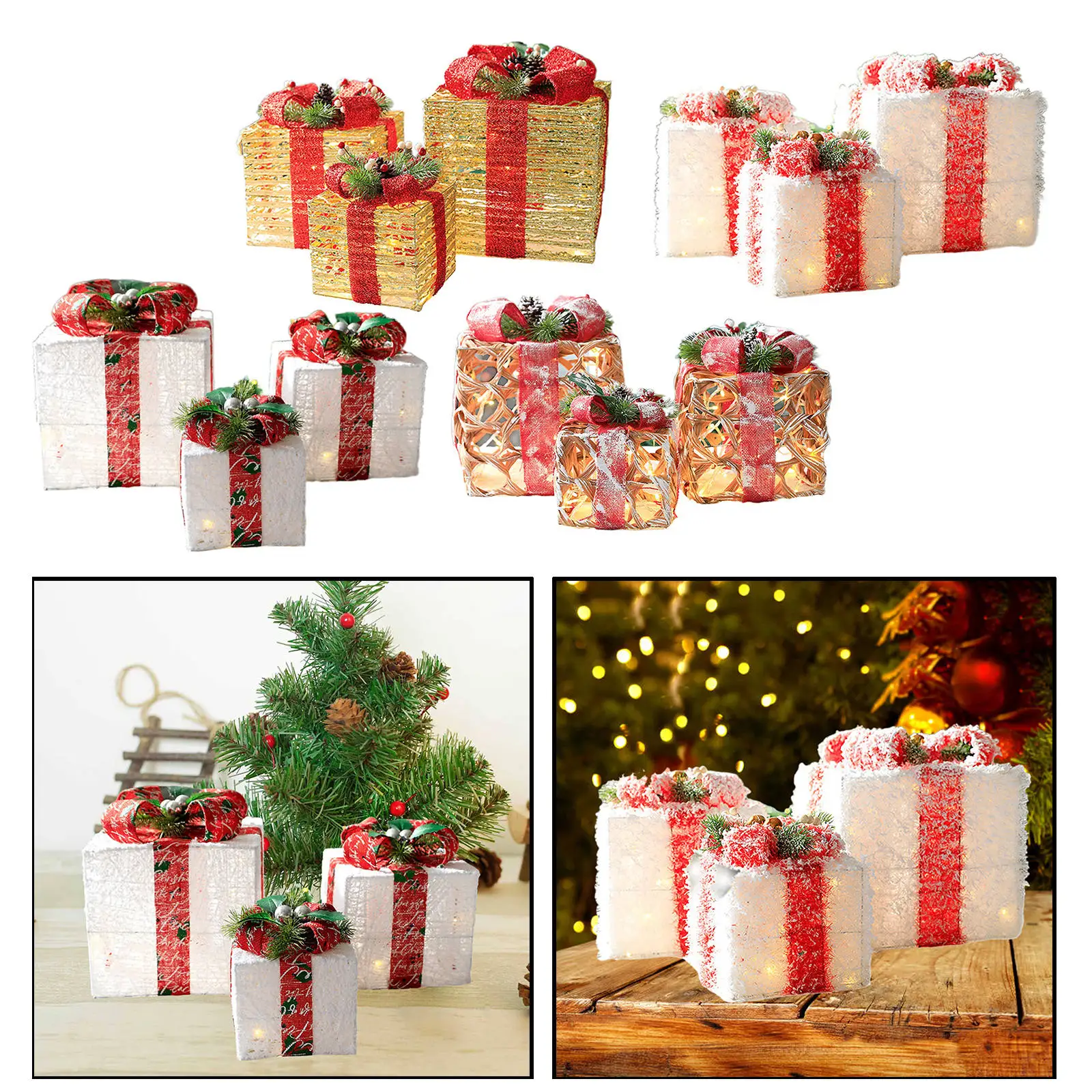 

3 шт., Новогодняя подарочная коробка