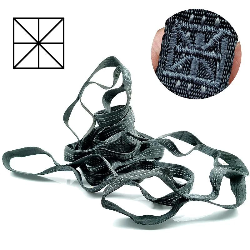

Усиленные ремни для гамака, наружные полиэфирные ремни, черные, с большой нагрузкой, специальные зазубрины