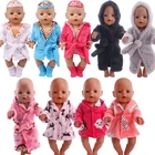 Кукольная одежда, меховая Пижама, с коротким ворсом и капюшоном, для 18-дюймовой американской куклы, для девочек 43 см, для новорожденных