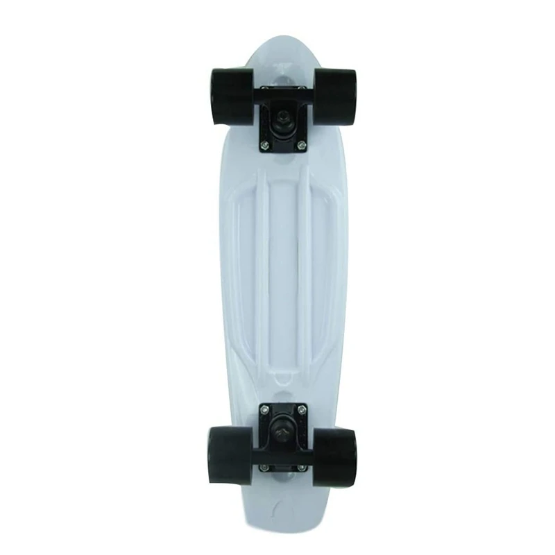 

2pc 22.5X 6 Inch Skateboard Plastic Fish Banana Skating Board Decks for Sport Fish Board Non-Slip Deck Green & White