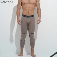 ganyanr compression pants sportswear running tights men gym leggings fitness sport sexy basketball yoga 34 long training winter