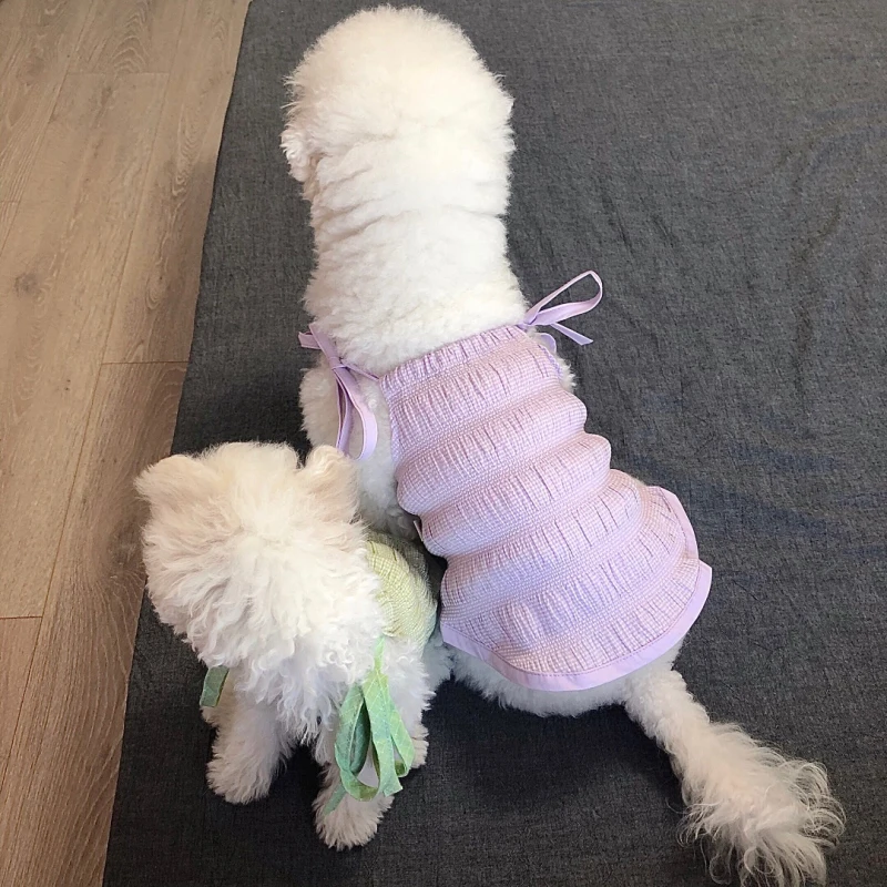 Костюм для домашних животных платье собаки летняя юбка щенка кошек чихуахуа