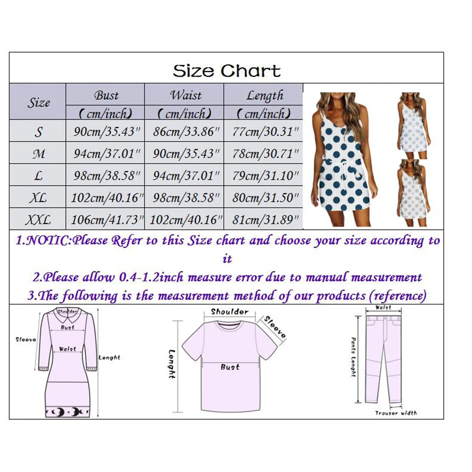 

Ladies Casual Polka Dot Printed Loose V-neck Sling Drawstring Pocket Dress Women Dot Print Dress Loose Strap Pocket Mini Dress