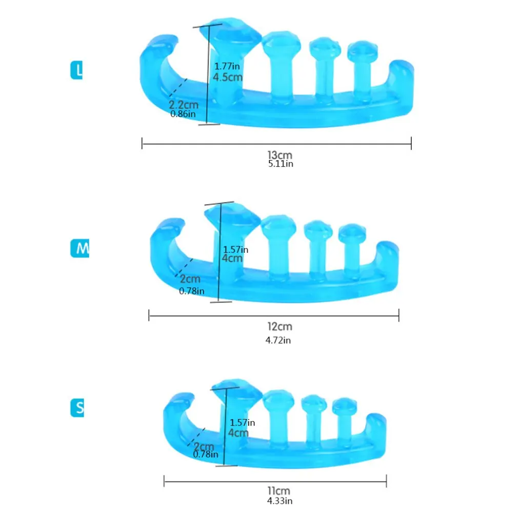 

Silicone Gel Foot Fingers Gem Shape Toe Separator Thumb Valgus Protector Bunion Adjuster Hallux Valgus Guard Feet Care