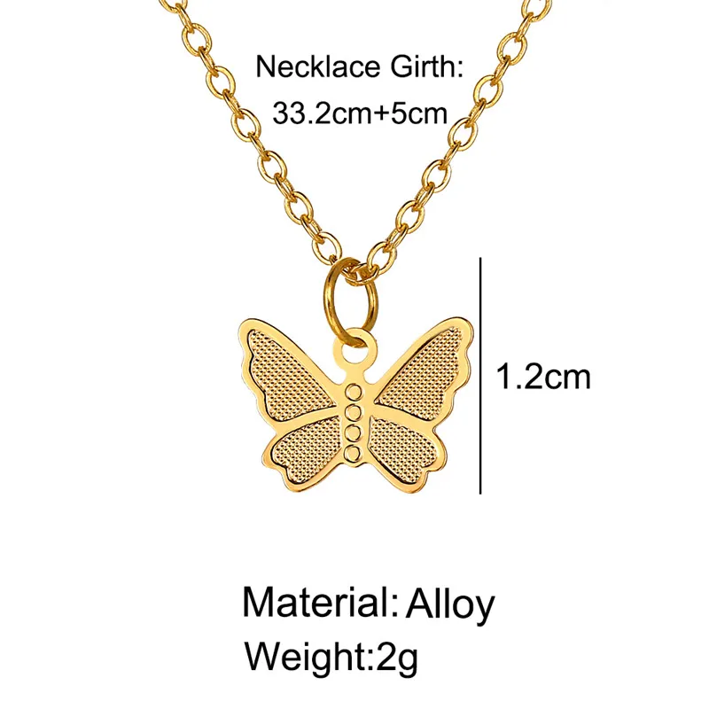 

Bacolod Gold Color Silver Color Butterfly Choker Necklace for Women 2020 Fashion Party Birthday Jewelry Cute Chain Necklaces