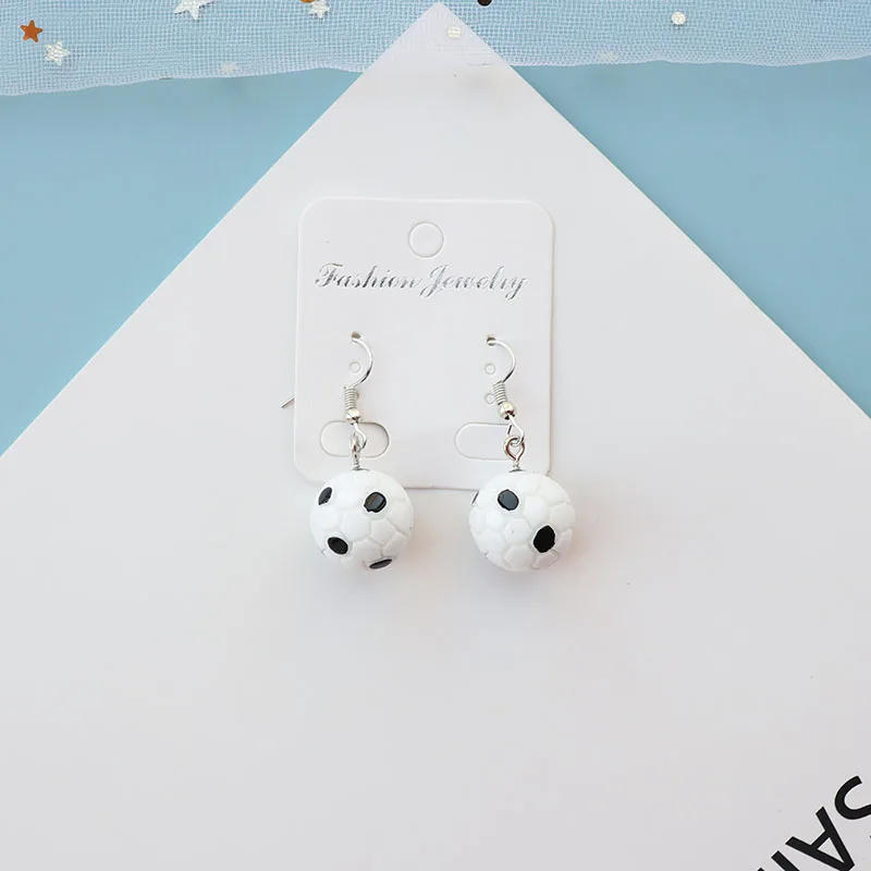 Mini Basketball Football Drop Earrings For Women Fashion Accessories Girls Unique Personality Dangle Jewelry Gift | Украшения и