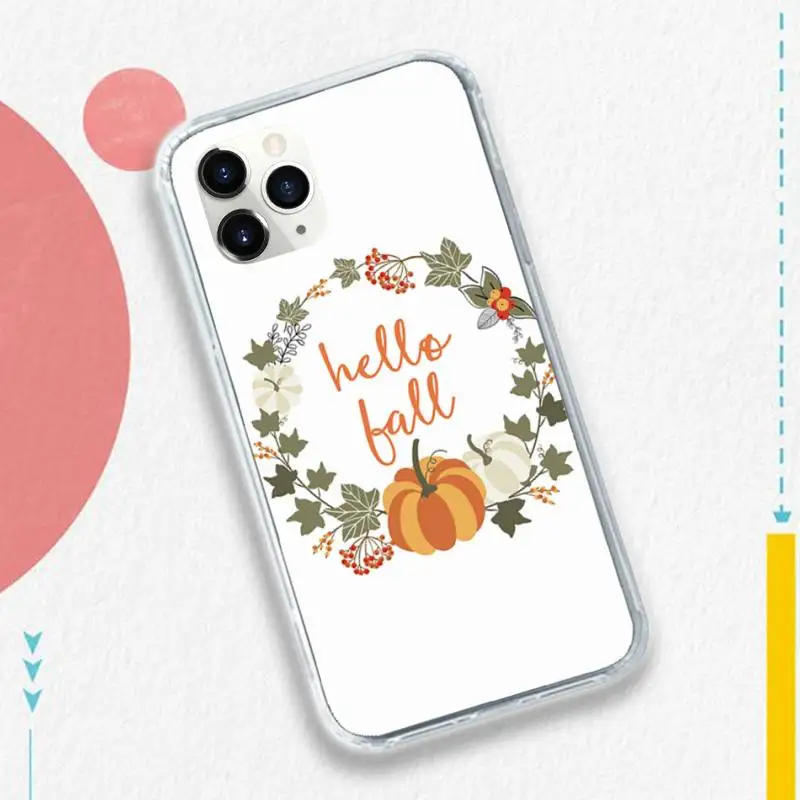 

Pumpkin happy autumn fall Phone Case Transparent soft For iphone 5 5s 5c se 6 6s 7 8 11 12 plus mini x xs xr pro max