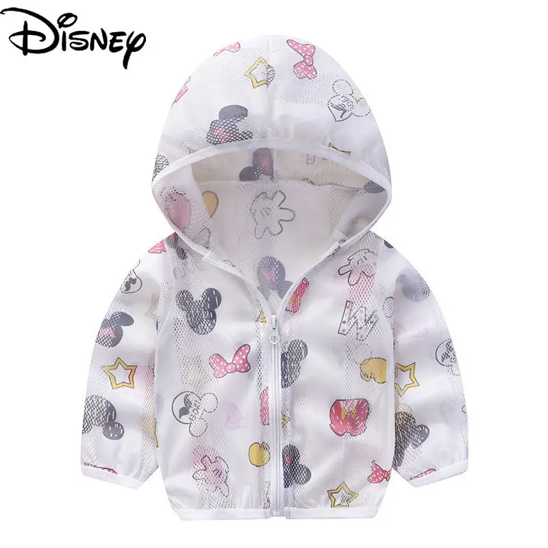 

Disney Cartoon Summer Sun Protection Clothing Children's UV Protection Jacket Thin Air-conditioning Shirt Outdoor Breathable Top