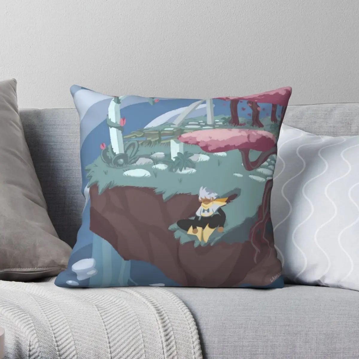 

AITM Concept Art 1 Pillowcase Polyester Linen Velvet Printed Zip Decor Pillow Case Sofa Seater Cushion Cover