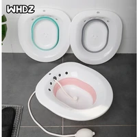 woman folding bidet portable maternal self cleaning female private parts hip irrigator butt wash potty child adult toilet