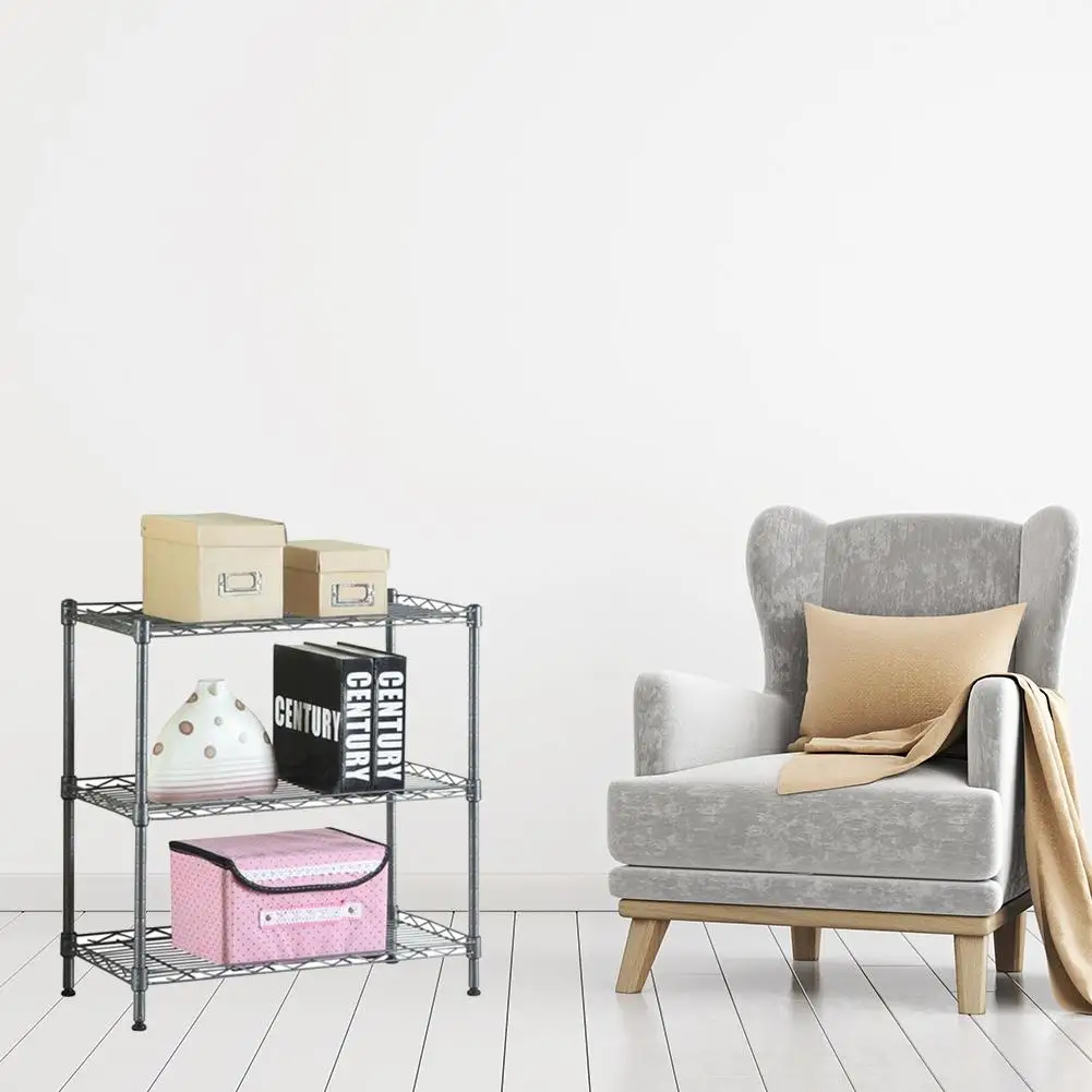 

3 Tier Storage Organizer Rack Multi-Functional Save Space for Vegetable Fruit Towel Sundries Holder with Metal Mesh