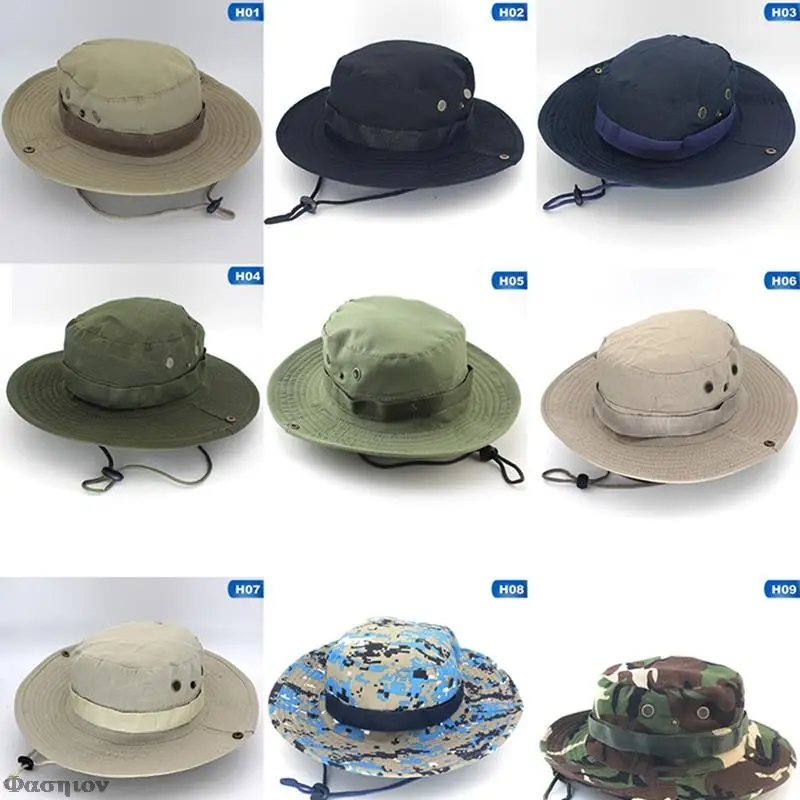 Шляпа мужская Солнцезащитная однотонная дышащая Панама с большими полями для