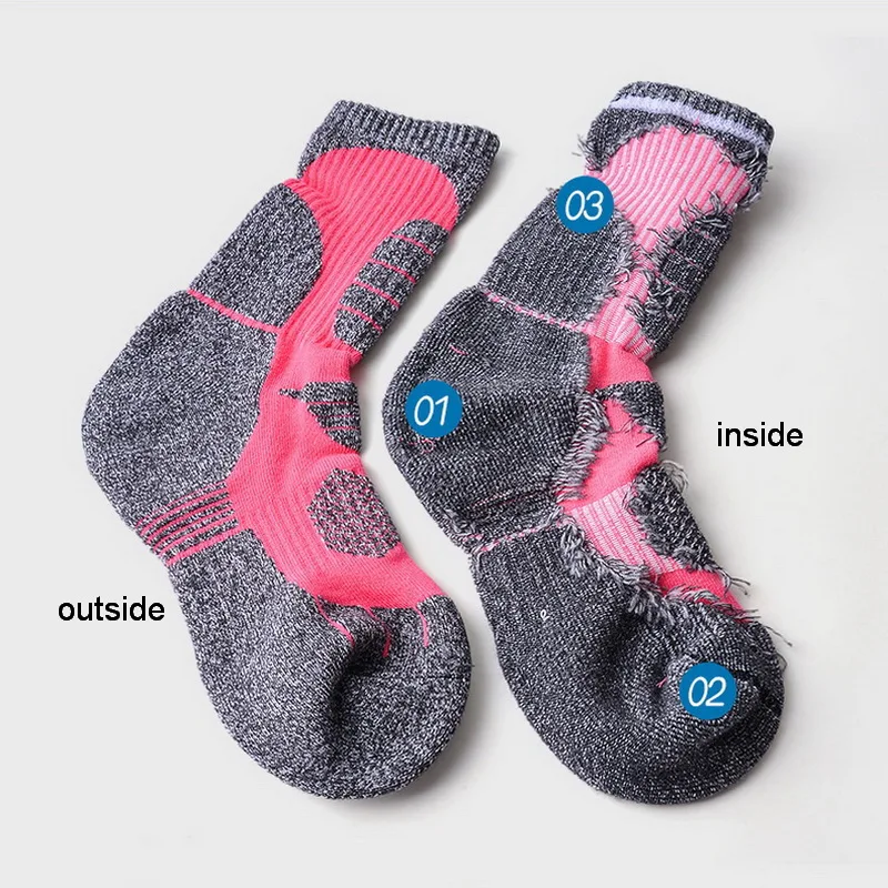 Утолщенные походные носки для мужчин и женщин хлопковые альпинизма катания на