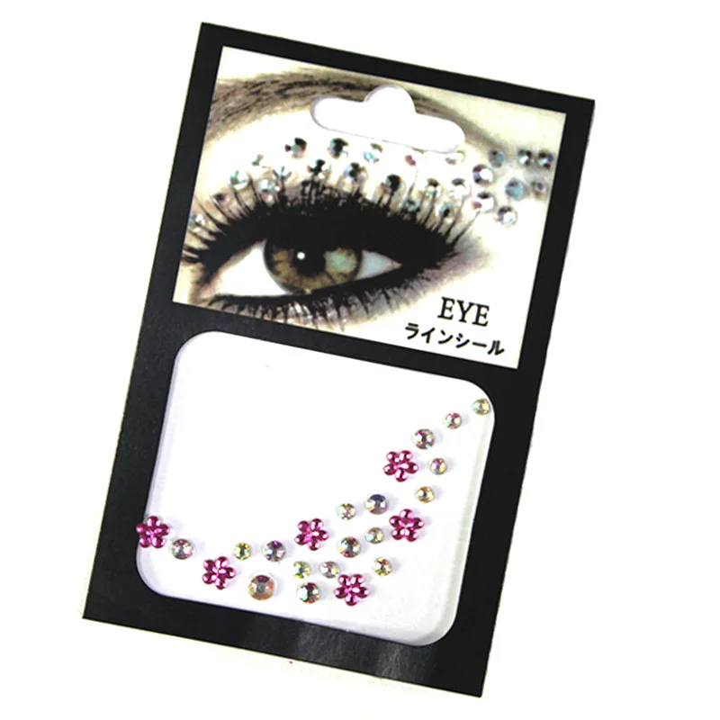 Тату Алмазный макияж подводка для глаз тени век наклейка на лицо драгоценные