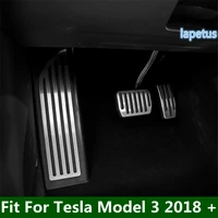 lapetus left side foot pedal rest footrest plate bezel decoration cover trim 1pcs fit for tesla model 3 2018 2021 accessories