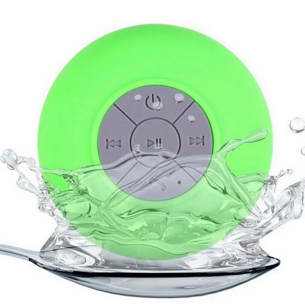 green Мини беспроводной Bluetooth Динамик Hands Free водонепроницаемый автомобиль ванная комната офис пляж стерео сабвуфер музыка громкий динамик с всасыванием - Цвет: green