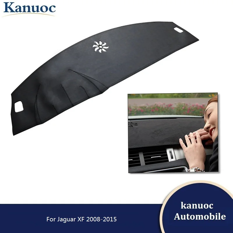 

For Jaguar XF 2008-2015 Leather Sunshade Mat Car Dashmat Dashboard Protective Pad Cover Dash Accessories Left Driving