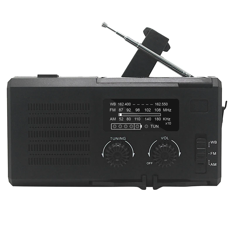 D6 Солнечный радиоприемник аварийный ручной многофункциональный фонарик лампа