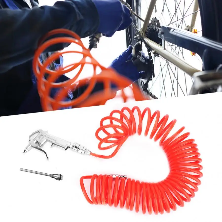 1/8 Inch 0.8Mpa Aluminum Alloy Air Duster Blow Gun with 9m Spring Hose Dust Removal Cleaning Tools | Обустройство дома