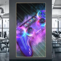 gaming handle playstation controller posters prints on canvas painting gamer room cuadros decorative wall art picture decor