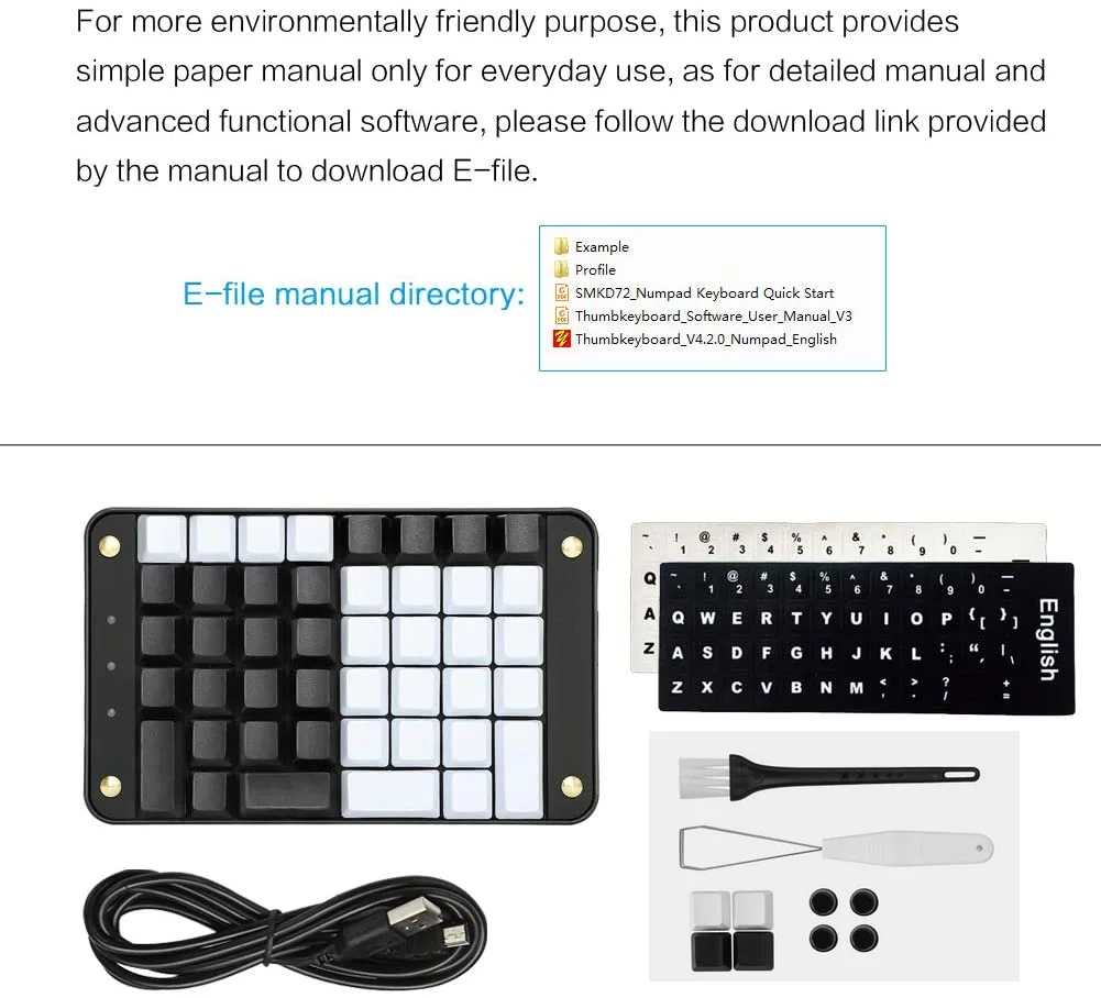 44 Keys Single-Handed Mechanical Keyboard Programmable Tools Gaming Keypad 8 Macro Keys with OEM Gateron Red Switches