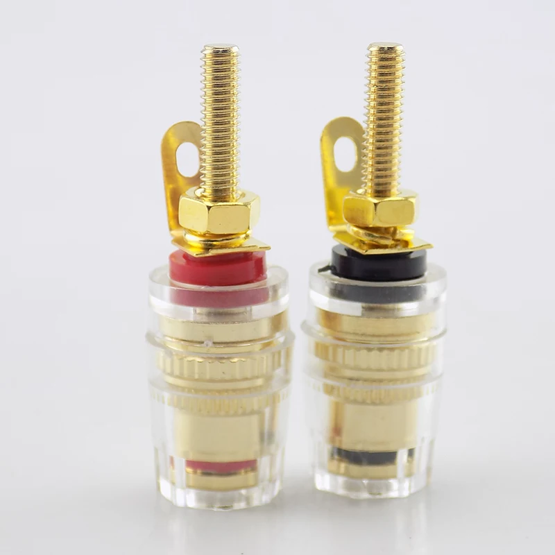 Усилитель динамика 4 мм банановый штекер позолоченный разъем окислительные