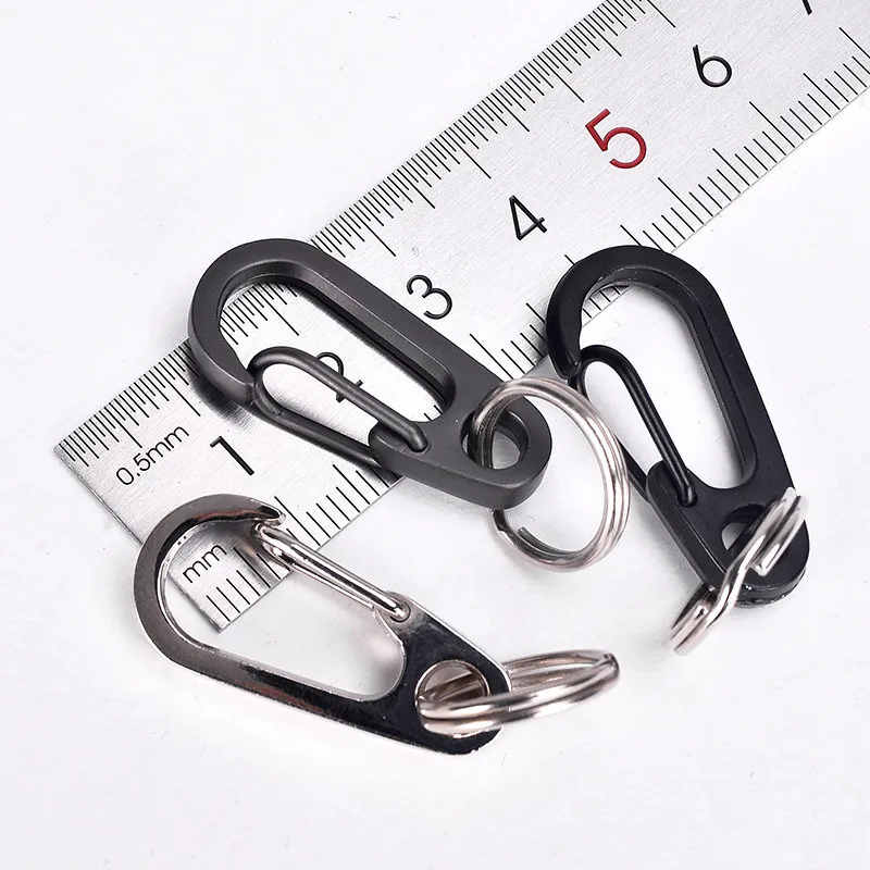 10 шт. мини брелок для ключей Карабин D типа подвесная пряжка маленький крючок