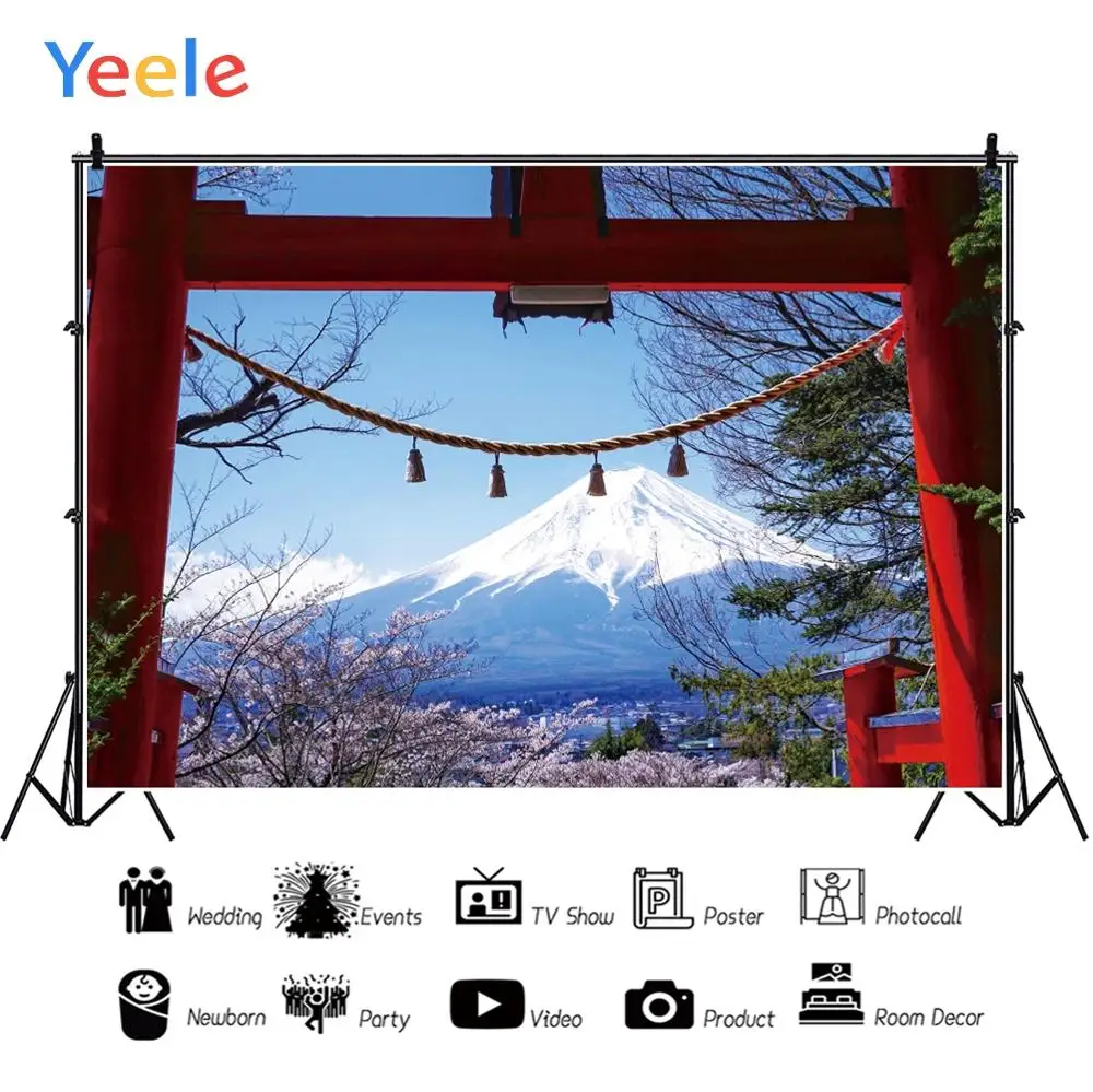 Yeele Fuji Mountain Landscape Japan Scene Photocall Photography Backdrops Personalized Photographic Background For Photo Studio |