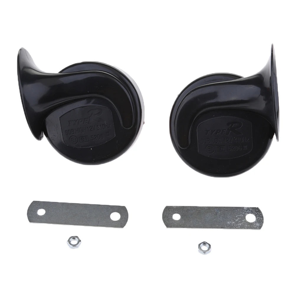 Воздушный гудок для мотоцикла черный и красный 105 дБ 12 В громкий звук |