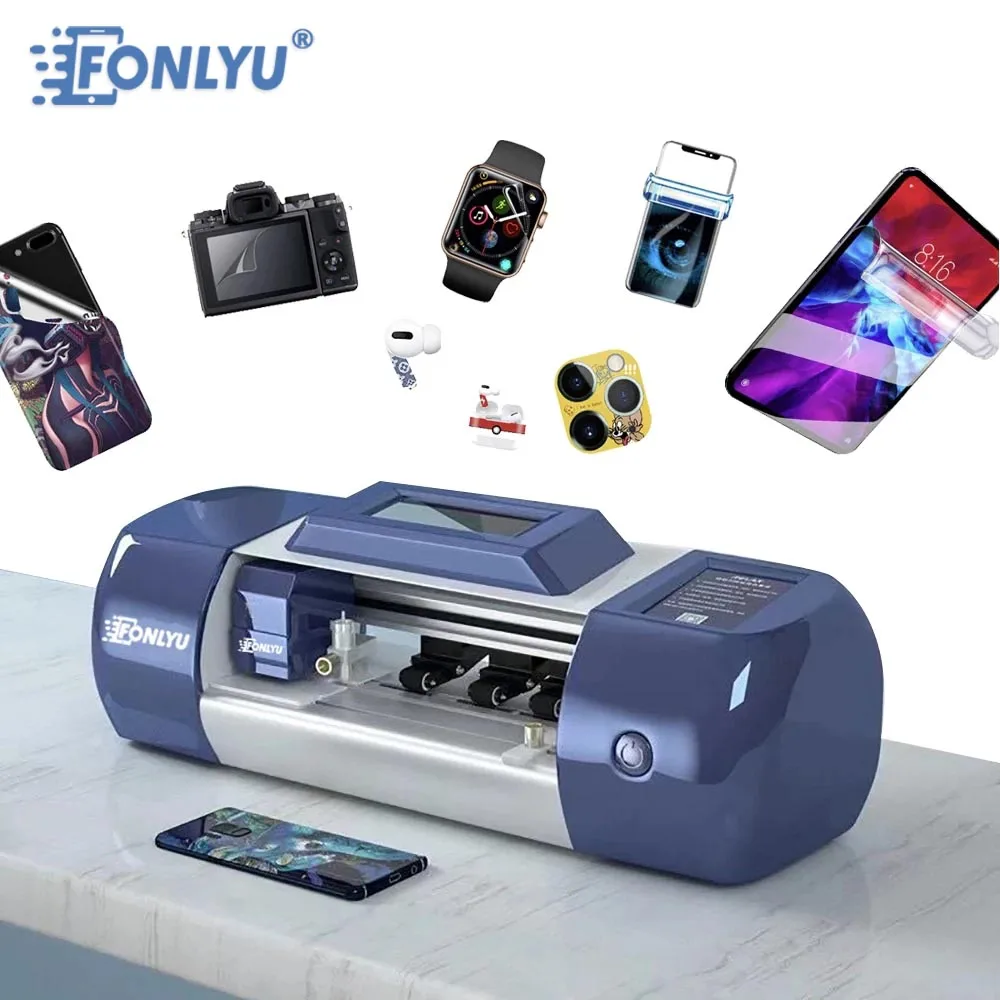 

Fonlyu Free Shipping Plotter Film Cutting Machine Flexible Hydrogel Film For Pad Phone Front Screen Protective Back Film Cutter