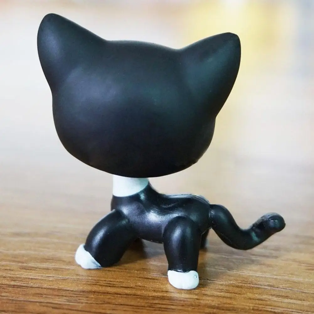 Редкий черный Кот Голубые Глаза милый котенок Littlest Pet Shop игрушки животные для