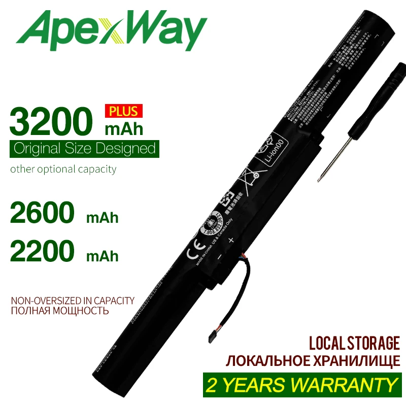 Аккумулятор ApexWay L14L4A01 для ноутбука LENOVO V4000 Y50C Erazer Z41 Z51 70 L14L4E01L14S4A01 L14S4E01 L14M4A01