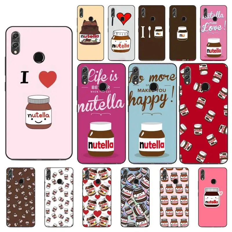 YNDFCNB I Love Kawaii nutella чехол для телефона Huawei Honor 8X 8A 9 10 20 Lite 30Pro 7C 7A 10i 20i|Бамперы| |