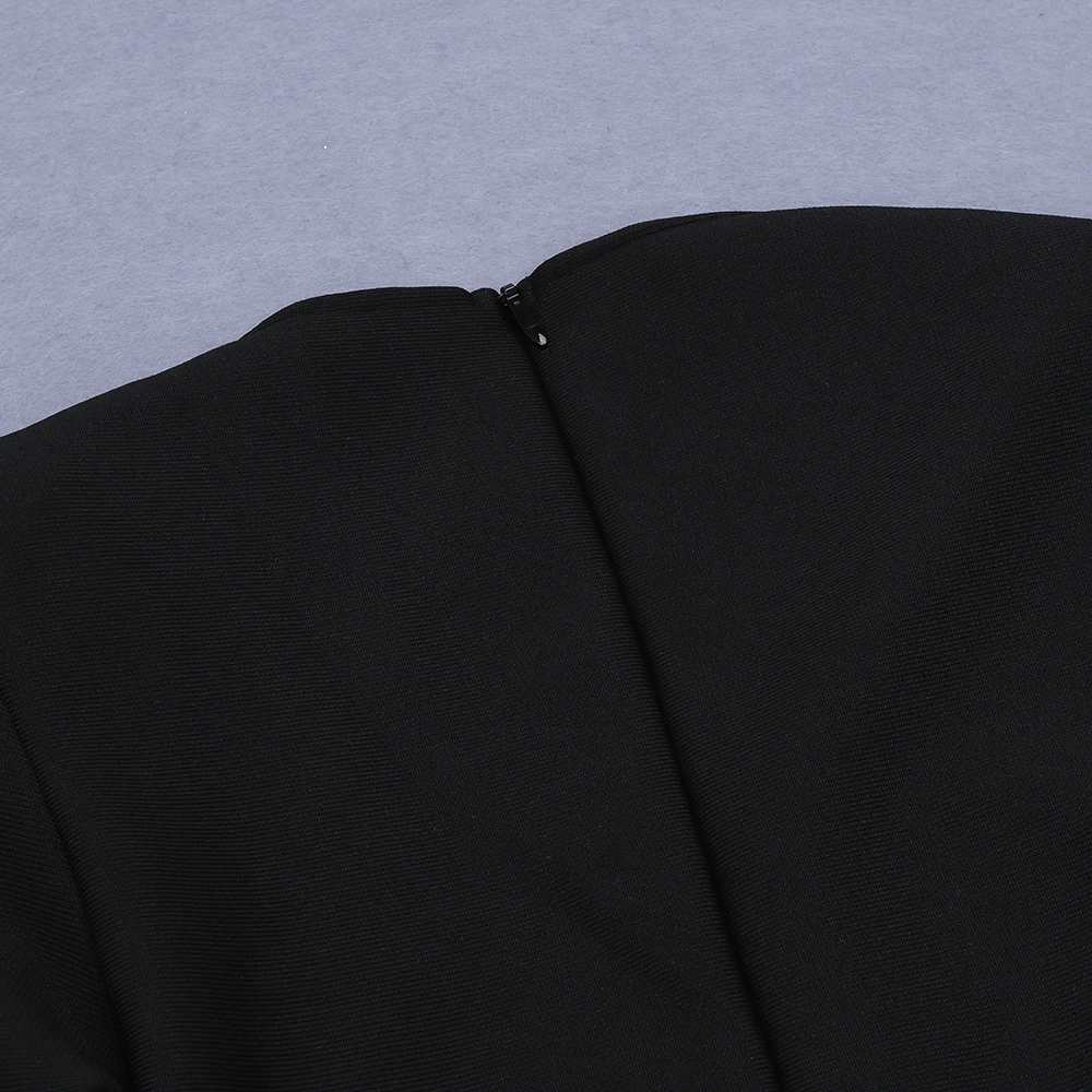 

Women Winter Sexy Long Sleeve Black O Neck Midi Knee Length Bodycon Bandage Dress 2020 Elegant Evening Party Club Dress Vestidos