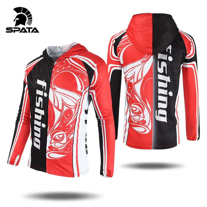 2020 SPATA одежда для рыбалки защита от УФ лучей толстовки Джерси с длинным рукавом