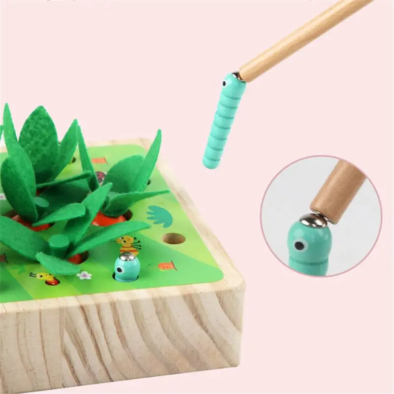 

Catching Worms and Grow Radish Game Magnetic Toddler Toy Game Set